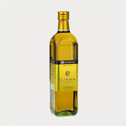 Flasche mit Kalamata Olivenöl hergestellt aus Kalamata Oliven und Mani Oliven zum kaufen