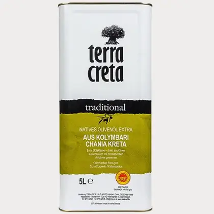 Terra Creta: Kanister mit Natives Olivenöl bzw. Olivenöl nativ extra
