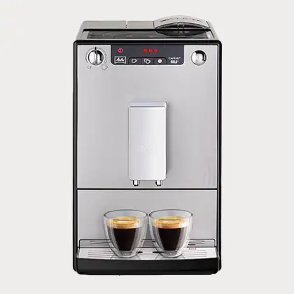 Kaffeemaschine bzw. Kaffeevollautomat von Melitta. French Press, Espressomaschine oder Mokkakanne sind integriert