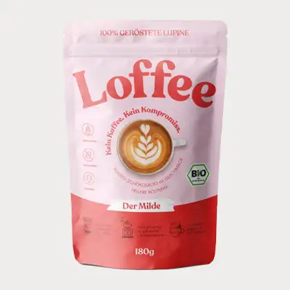 Lipinenkaffee von der Marke Loffee. Beantwortet die Frage: Ist entkoffeinierter Kaffee gesund?