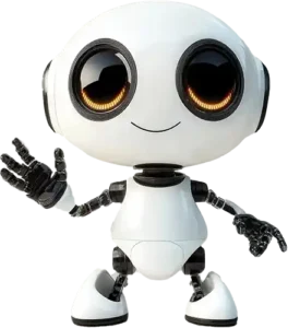 Winkender Roboter, Bild symbolisiert das Thema KI Film in Auftrag geben