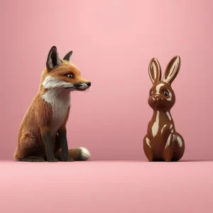 Fuchs und Osterhase aus Schokolade