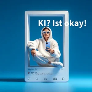 nzeige von 21 drückt aus, dass das Unternehmen mit Begriffen wie guter KI in der Werbung Beispiele für sich wirbt