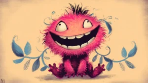 Lustiges Monster symbolisiert die Themen KI-Film richtig planen und KI-Film beauftragen