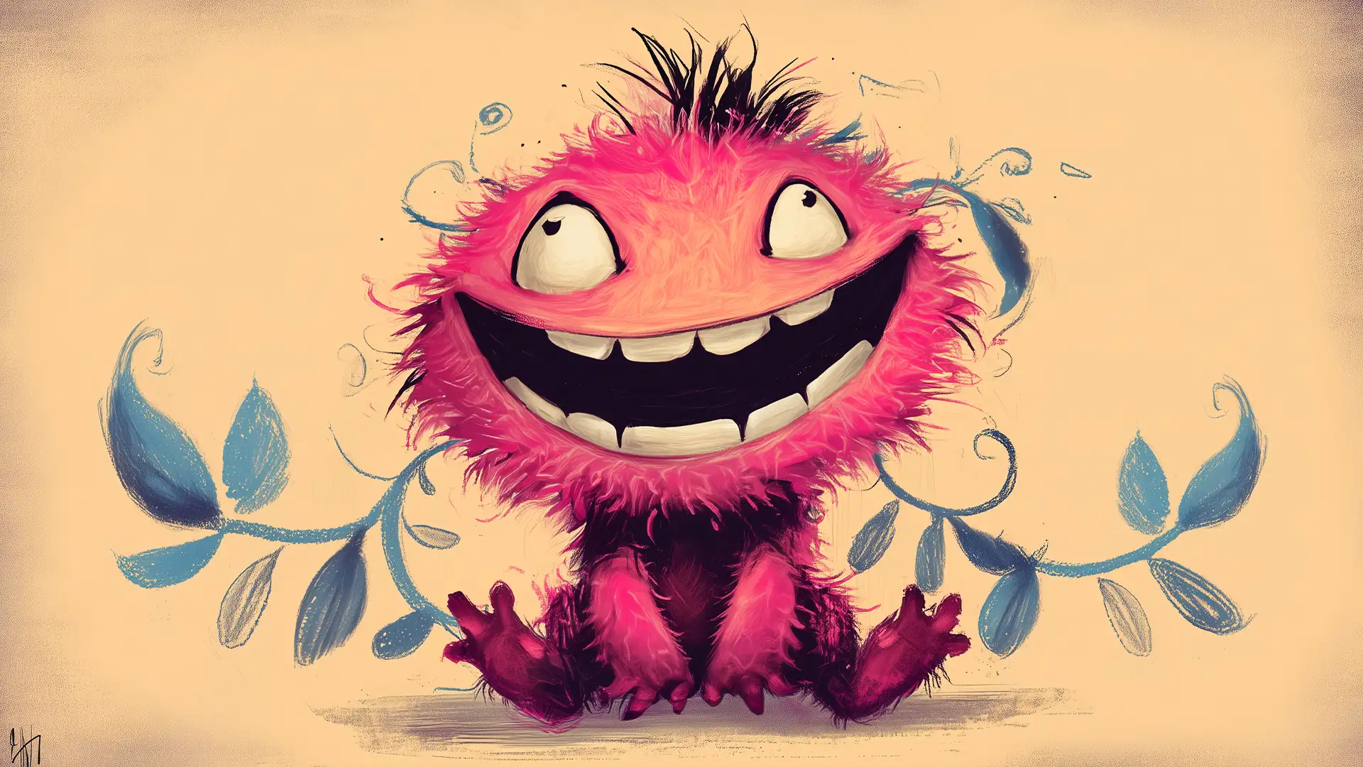 Lustiges Monster symbolisiert die Themen KI-Film richtig planen und KI-Film beauftragen